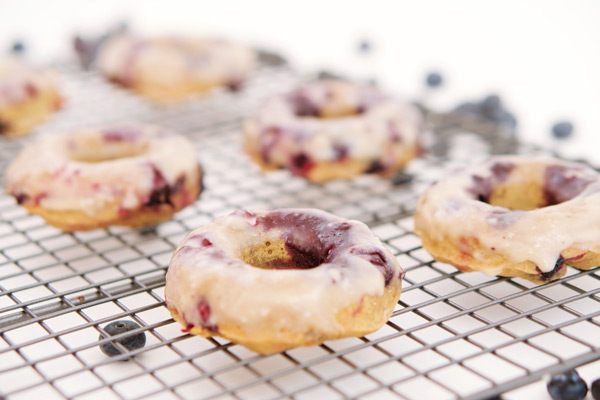 Teelixir Blueberry Donuts Recipe with organic Turkey Tail mushroom extract powder vegan vegetarian gluten free