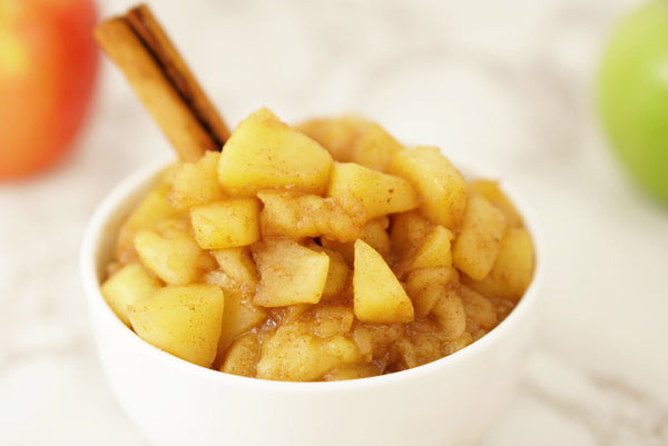 Spiced stewed apple sauce recipe simple easy delicious with Pearl powder beauty tonic herb for beautiful skin support minerals and calm energy